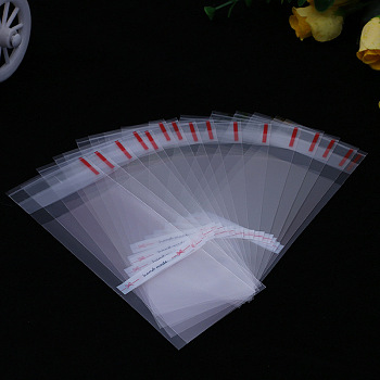 Rectangle Plastic Cellophane Bags, for Lipstick Packaging, Clear, 13x5cm, Unilateral Thickness: 0.035mm, Inner Measure: 10x5cm, about 96~100pcs/bag