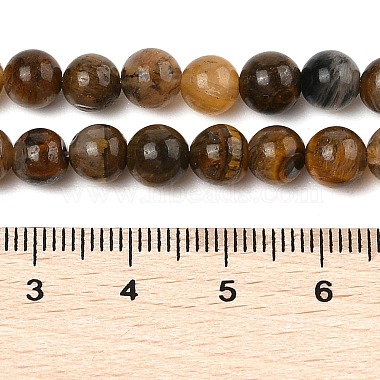 Natural Yellow Tiger Eye Beads Strands(G-H238-6mm)-4