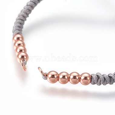 Nylon Cord Braided Bead Bracelets Making(BJEW-F360-FRG03)-2