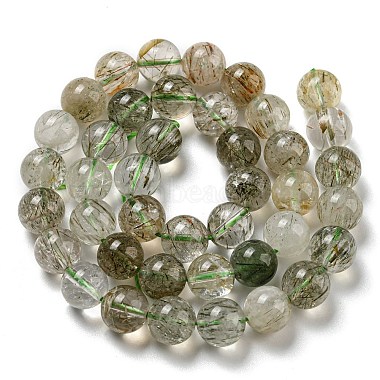 naturelles vert quartz rutile perles brins(G-A219-A03-04)-2