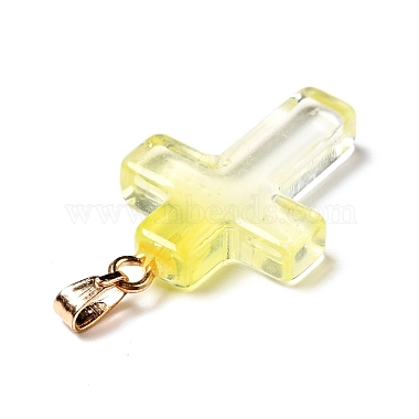 Two Tone Transparent Glass Pendants(GLAA-A004-02G)-3