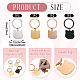 4Pcs 4 Styles Stainless Steel Keychains(KEYC-TA0004-81E)-3
