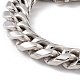 304 pulsera de cadenas de acero inoxidable con cierre de calavera de diamantes de imitación para mujer(BJEW-E107-09P)-3