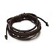 Adjustable Leather Cord Multi-Strand Bracelets(BJEW-M169-06)-1