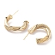 Twist Ring Brass Stud Earrings(EJEW-F332-03G)-2