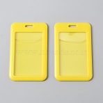 Rectangle PVC Name Card Holders, Yellow, 70x110x5mm(DIY-WH0899-910A)