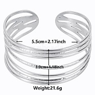 Non-Tarnish Stylish European and American 304 Stainless Steel Cuff Bangles for Women(YJ8561-1)