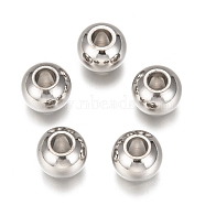 Smooth 304 Stainless Steel Beads, Stainless Steel Color, 12x10mm(STAS-Q150)