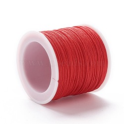 Nylon Thread, DIY Material for Jewelry Making, Red, 1mm, 100yards/roll(X-NWIR-K013-B08)