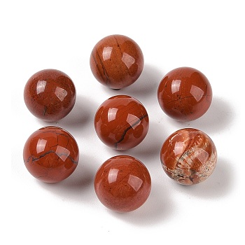 Natural Red Jasper No Hole Sphere Beads, Round, 16mm