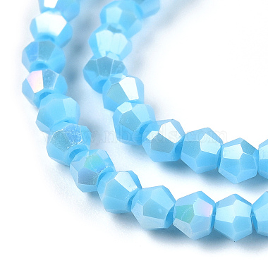 Opaque Solid Color Electroplate Glass Beads Strands(EGLA-A039-P2mm-B12)-2