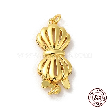 Real 18K Gold Plated Bowknot Sterling Silver Box Clasps