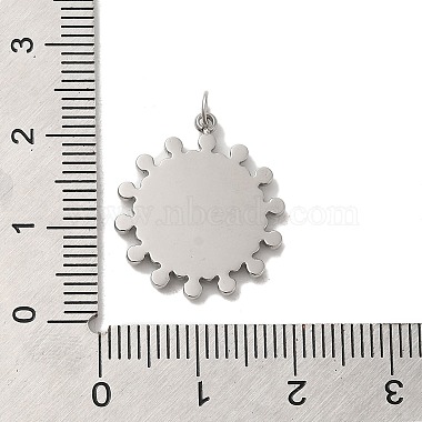 Non-Tarnish 304 Stainless Steel Pendant Cabochon Settings(STAS-K263-37P)-3