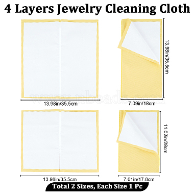 2Pcs 2 Style 4 Layers Silver Polishing Cloth(TOOL-BBC0001-04C)-2