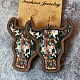 Bohemian Style Wood Dangle Earrings(FS-WGB2A52-01)-1