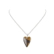 Heart Natural & Synthetic Gemstone Pendant Necklace(NJEW-TA00066)-6