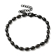 placage ionique (ip) 304 bracelets à chaîne à billes ovales en acier inoxydable pour femmes(BJEW-C046-01B)-1