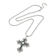 Cross Rhinestone Pendant Necklaces(FK0815-8)-1