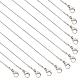 Elite 12Pcs Vacuum Plating 304 Stainless Steel Snake Chain Necklaces Set for Men Women(STAS-PH0001-28P)-1