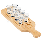Bamboo 8 Tray Wine Glass Holder, Tan, 38x12x1.5cm(DIY-WH0430-912A)