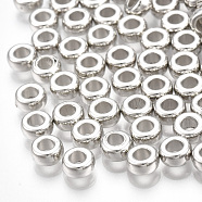 CCB Plastic Spacer Beads, Donut, Platinum, 5.5x2.5mm, Hole: 2.5mm(CCB-T006-068P)