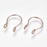 Stainless Steel Body Jewelry, Nose Studs, Rose Gold, 15x11x0.7mm, Hole: 1.3mm(AJEW-TAC0019-08RG)