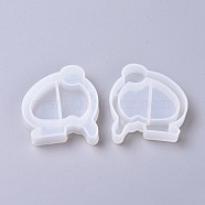 DIY Quicksand Jewelry Bunny Silicone Molds, Shaker Molds Resin Casting Molds, For UV Resin, Epoxy Resin Jewelry Making, Rabbit, White, 55x50.6x11.7mm(X-DIY-WH0148-64)
