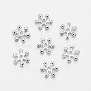 Zinc Alloy Spacer Beads, Silver Color Plated, Size: about 8mm wide, 8mm long, 2mm thick, hole: 1.5mm(X-PALLOY-B885-S)