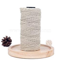 Cotton Cord, Round, Old Lace, 2mm, about 164.04 Yards(150m)/Roll(PW-WGBD45B-03)