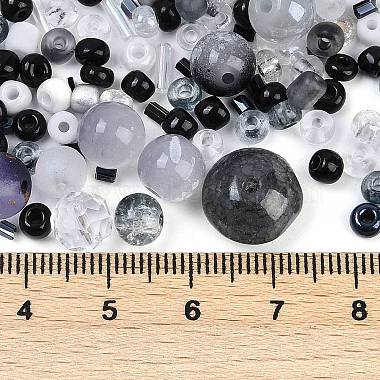 kits de fabrication de bijoux à faire soi-même avec perles de verre et lits de graines en verre(SEED-K010-01H)-4