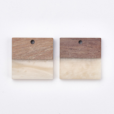 Resin & Walnut Wood Pendants(RESI-T023-19A)-2