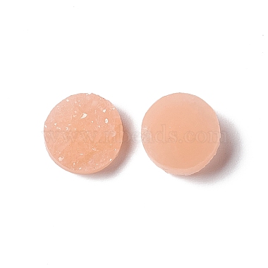 12mm LightCoral Flat Round Resin Cabochons