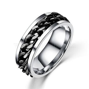 Black Ring Titanium Steel Finger Rings