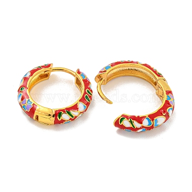 Rack Plating Brass Hoop Earrings(EJEW-C102-46G)-3