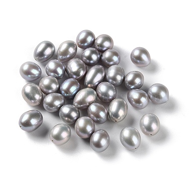 Dark Gray Rice Pearl Beads