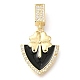 Brass Micro Pave Cubic Zirconia Pendants(KK-S049-06G-A)-1