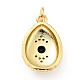 Brass Micro Pave Cubic Zirconia Pendants(KK-E036-05G)-2