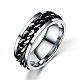 Titanium Steel Curb Chains Rotating Finger Ring(PW-WG11205-01)-1