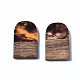 Transparent Resin & Walnut Wood Pendants(RESI-T035-32C)-2