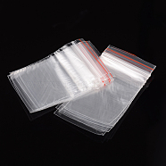 Plastic Zip Lock Bags, Resealable Small Jewelry Storage Bags Self Seal Bags, Top Seal, Rectangle, Clear, 6x4cm, Unilateral Thickness: 0.9 Mil(0.023mm)(OPP01)