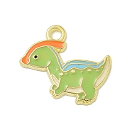 Alloy Enamel Pendants, Golden, Dinosaur, 22x23.5x2mm, Hole: 2mm(ENAM-I060-10D)