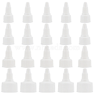 48pcs 4 style Plastic Twist Bottle Cap, Squeeze Bottle Replacement Caps, for Glue Dispensing Bottles, Crafts Repair and Art, White, 38~42x21~27mm, Inner Diameter: 18~24mm, 12pcs/style(FIND-BC0004-01)