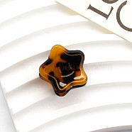 Cellulose Acetate(Resin) Star Hair Claw Clips, Small Tortoise Shell Hair Clip for Girls Women, Dark Orange, 25x25mm(OHAR-PW0003-030A)