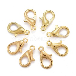 Zinc Alloy Jewelry Findings Golden Lobster Claw Clasps, Parrot Trigger Clasps, Cadmium Free & Lead Free, 14x8mm, Hole: 1.5mm(X-E105-G)