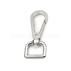 Zinc Alloy Swivel Clasps, Swivel Snap Hook, for Purse Making, Platinum, 5.9x2.3cm, Hole: 16x9mm(PURS-PW0005-085P)