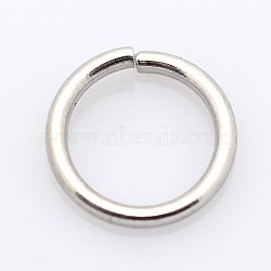 304 Stainless Steel Open Jump Rings, 20 Gauge, Stainless Steel Color, 5x0.8mm, Inner Diameter: 3.4mm, about 968pcs/50g(X-STAS-E067-05-5mm)