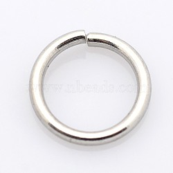 Non-Tarnish 304 Stainless Steel Open Jump Rings, 20 Gauge, Stainless Steel Color, 5x0.8mm, Inner Diameter: 3.4mm, about 968pcs/50g(X-STAS-E067-05-5mm)