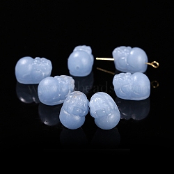 Natural Angelite Carved Beads, Pi Xiu, 11x15mm(PW-WG1B8C9-01)