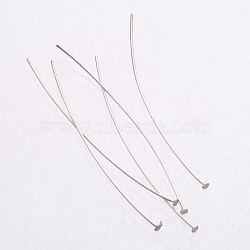 925 Sterling Silver Flat Head Pins, Silver, 44~45x0.5mm, Head: 1.5mm, about 200pcs/20g(STER-K017-45mm-S)