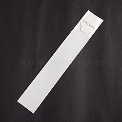 Rectangle Cellophane Bags, with Cardboard Display Cards, Words Stainless Steel on the Card, White, 25x4.2cm, Unilateral Thickness: 0.035mm, Display hanging card: 47x37x0.6mm(X-CON-F001-01A)